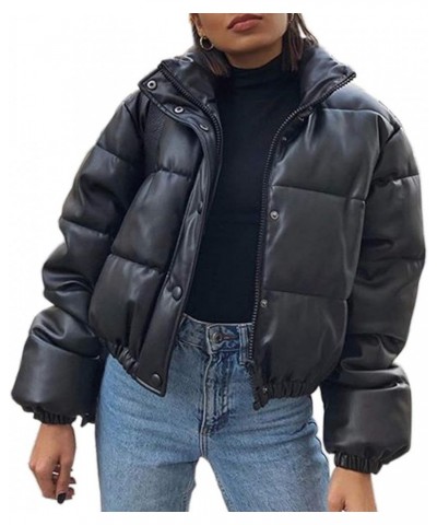 Women's Quilted Lightweight Jacket Winter Warm Casual Coat Parka Short Zipper Outerwear Black $21.60 Jackets