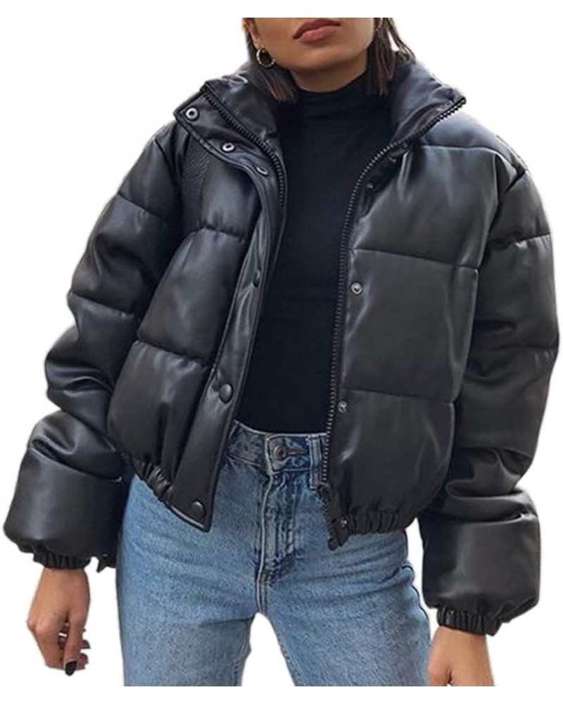 Women's Quilted Lightweight Jacket Winter Warm Casual Coat Parka Short Zipper Outerwear Black $21.60 Jackets