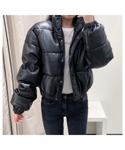 Women's Quilted Lightweight Jacket Winter Warm Casual Coat Parka Short Zipper Outerwear Black $21.60 Jackets