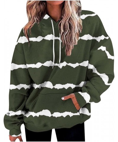 Hoodies for Women Fashion Loose Casual Daily Long Sleeve Printed Hooded Top 2-army Green $15.11 Hoodies & Sweatshirts