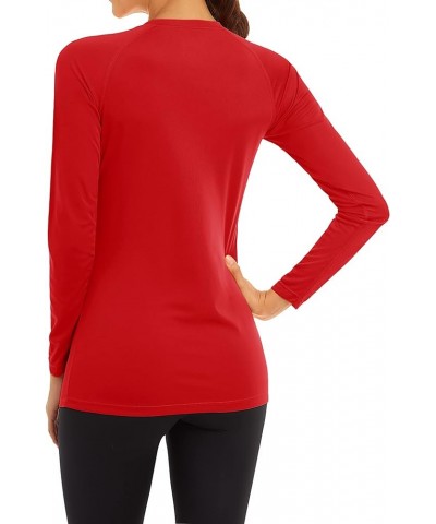 Women's Long Sleeve Shirts UPF 50+ Sun Protection Shirts for Hiking Fishing Workout Rash Guard Tomato Red $10.49 Swimsuits