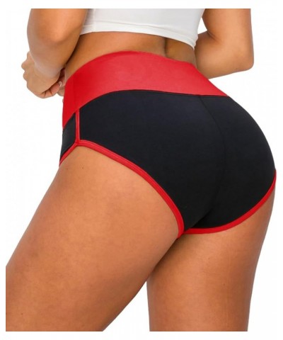 Booty Shorts for Women - High Waisted Super Soft Dolphin Shorts Hto128 Bkre $10.99 Shorts