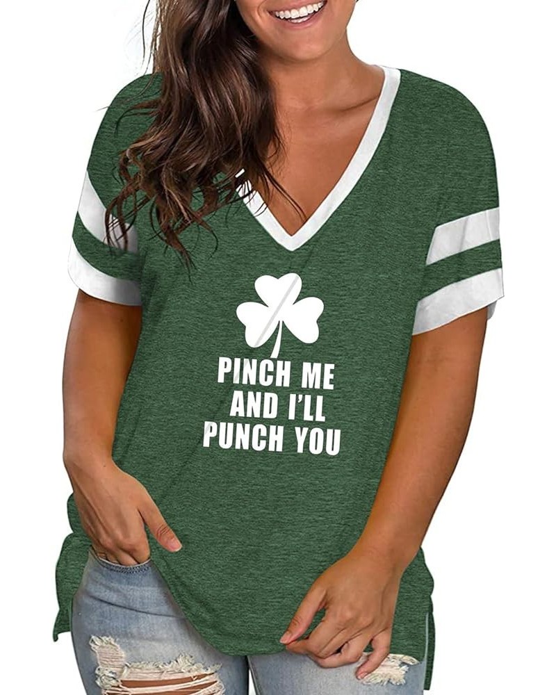 Plus-Size-St-Patricks-Day Shirt for Women Short Sleeve V Neck Tops Casual Summer Tunics Tee XL-4XL 20_79_sph $13.64 T-Shirts