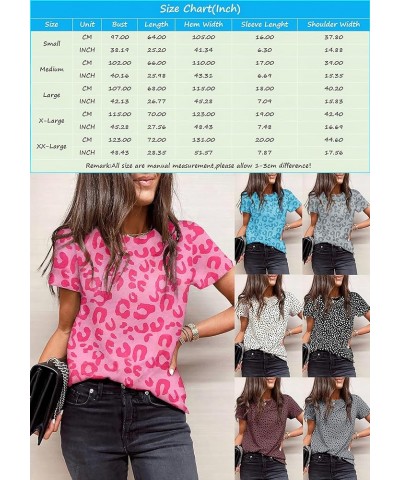 Womens Summer Tshirts Casual Polka Dot Tops Crewneck Short Sleeve T Shirts Fashion 2023 Spring Summer Loose Fit Blouses Black...