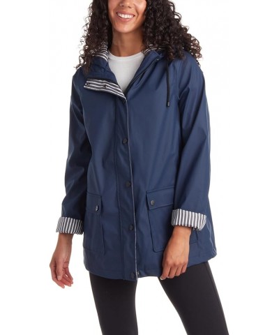 Woman’s Raincoat – Water Resistant Slicker Shell Windbreaker Rain Jacket (S-3XL) Navy Blue $34.66 Coats