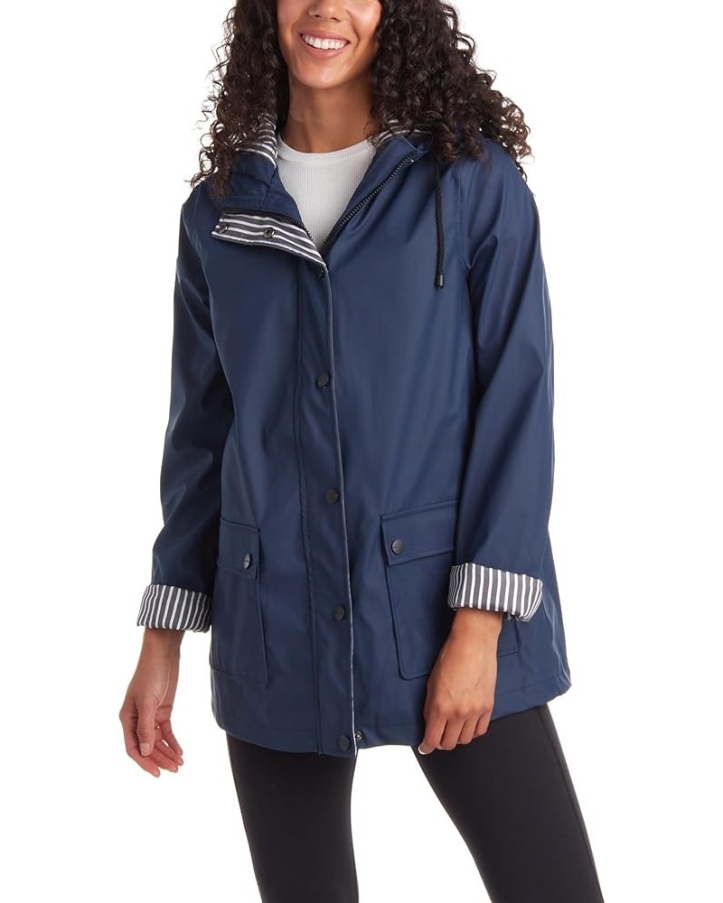 Woman’s Raincoat – Water Resistant Slicker Shell Windbreaker Rain Jacket (S-3XL) Navy Blue $34.66 Coats