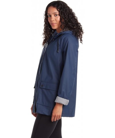 Woman’s Raincoat – Water Resistant Slicker Shell Windbreaker Rain Jacket (S-3XL) Navy Blue $34.66 Coats