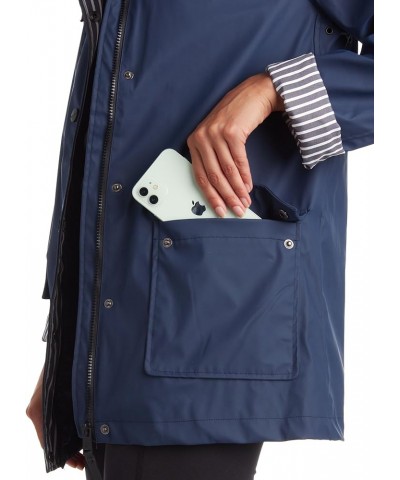 Woman’s Raincoat – Water Resistant Slicker Shell Windbreaker Rain Jacket (S-3XL) Navy Blue $34.66 Coats