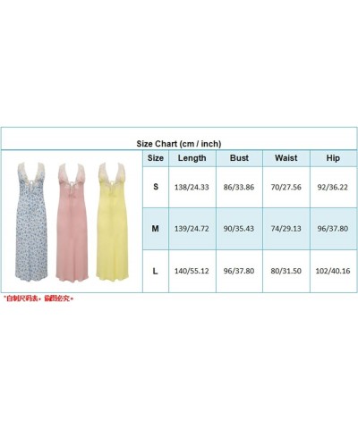 Floral Maxi Dresses for Women Spaghetti Strap Blackless Cutout Slim Ruched Bodycon Long Dress Summer Y2K Streetwear L-lace+ye...