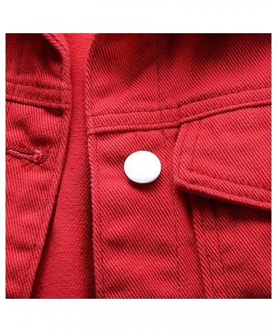 Womens Plain Vest Coat Sleeveless Denim Jacket 2024 Fall Fashion Outerwear Tops Casual Sexy Waistcoat Plus Size Coats Red $11...