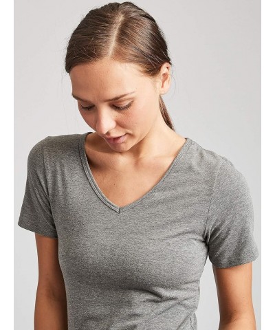 Women's 4-Pack V-Neck T-Shirt Base Layer Black/Greys $23.52 T-Shirts