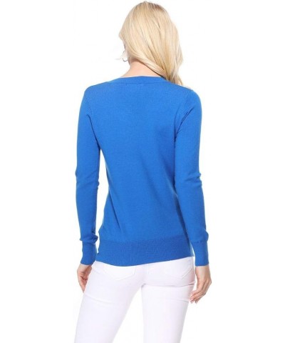 Women's Knit Sweater Pullover – Long Sleeve V-Neck Basic Classic Casual Knitted Soft Lightweight T-Shirt Top Camel $10.57 Swe...