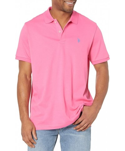 Men's Solid Interlock Shirt Pink Sangria $12.32 Shirts