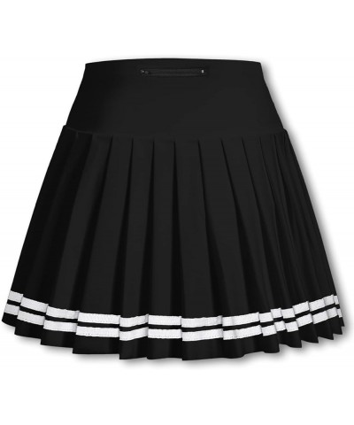 Women Pleated Tennis Skirt with Pockets Girls High Waisted Athletic Golf Skorts, 2 Years - US 4XL 1 Quick Dry Stripe-black $7...