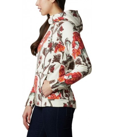 Women's Ali Peak Hooded Fleece Chalk Botanica Print $29.35 Jackets