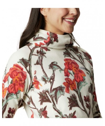 Women's Ali Peak Hooded Fleece Chalk Botanica Print $29.35 Jackets