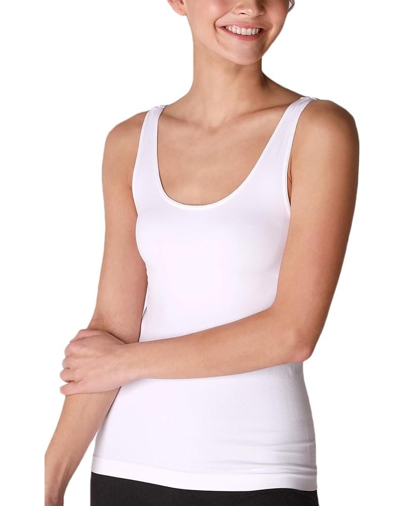 Women Seamless Classic Short Tank Top, Made in U.S.A, One Size White $12.23 Tanks