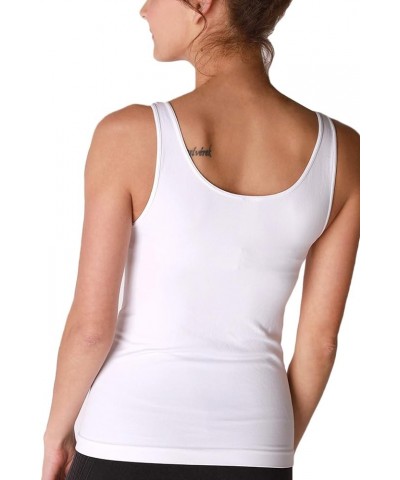 Women Seamless Classic Short Tank Top, Made in U.S.A, One Size White $12.23 Tanks