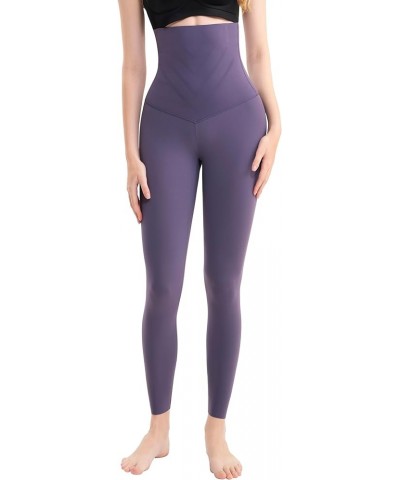 Shapewear Leggings for Women Tummy Control High Waisted Firm Compression Yoga Leggings Body Shaper Tights Purple Grey $16.51 ...