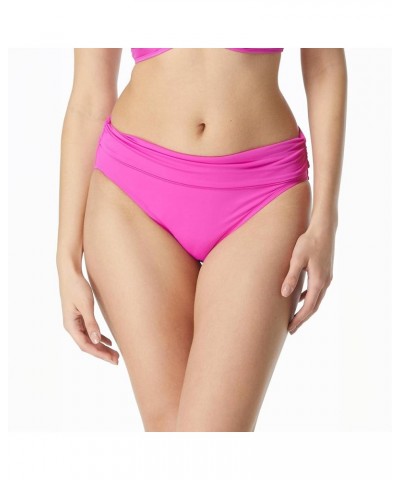 Impulse Rollover Bikini Bottom — Side Shirred Low Rise or High Waisted Swim Bottom Pink Tropics $18.36 Swimsuits