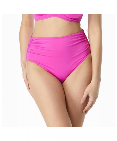 Impulse Rollover Bikini Bottom — Side Shirred Low Rise or High Waisted Swim Bottom Pink Tropics $18.36 Swimsuits