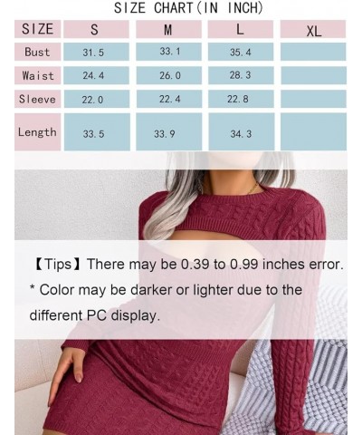 Women Bodycon Sweater Dress Mini Slim Cut Out Sexy Fall Long Sleeve Knit Short Sexy Dresses Jumper Pullover Khaki $18.00 Dresses