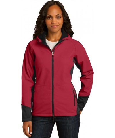 Ladies Vertical Hooded Soft Shell Jacket. L319 Rich Red/ Black $19.23 Jackets