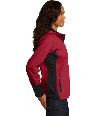 Ladies Vertical Hooded Soft Shell Jacket. L319 Rich Red/ Black $19.23 Jackets