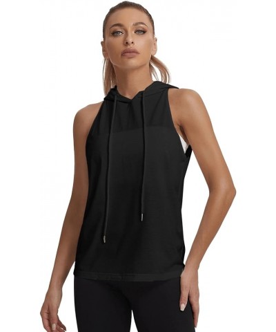 Women's Workout Yoga Tops Sheer Mesh Gym Exercise Shirts Flowy Tank Top Pure Black $11.88 Activewear