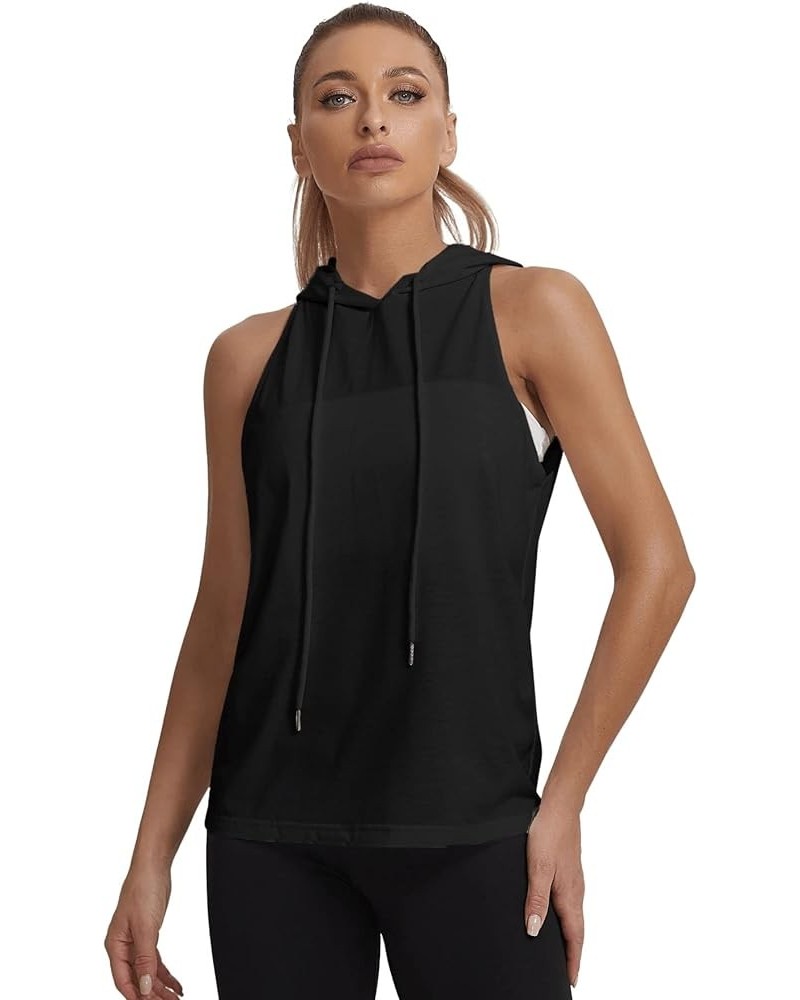 Women's Workout Yoga Tops Sheer Mesh Gym Exercise Shirts Flowy Tank Top Pure Black $11.88 Activewear