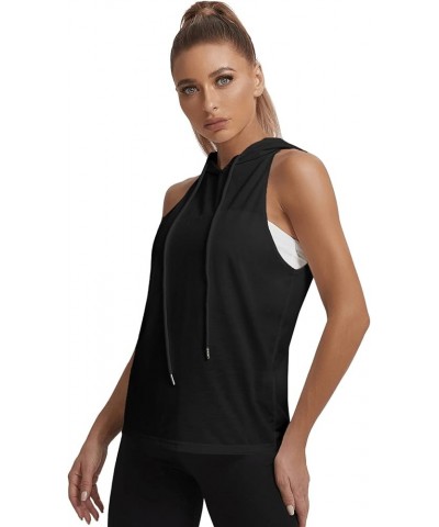 Women's Workout Yoga Tops Sheer Mesh Gym Exercise Shirts Flowy Tank Top Pure Black $11.88 Activewear