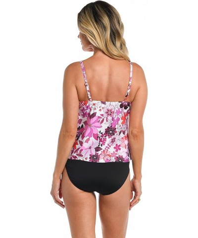 2-Tiered Ruffle Tankini Swimsuit Top Multi//Tropic Blooms $30.43 Swimsuits