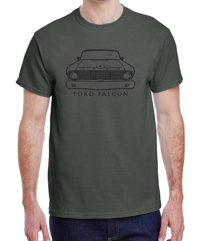 1964 Ford Falcon Front End Design Classic Print Tshirt Military Green $13.25 T-Shirts