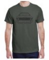 1964 Ford Falcon Front End Design Classic Print Tshirt Military Green $13.25 T-Shirts