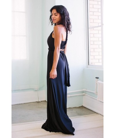 Women's Infinity Bridesmaid Dress with Bandeau top Evening Transformer Maxi Regular and Plus Size Black $21.63 Dresses