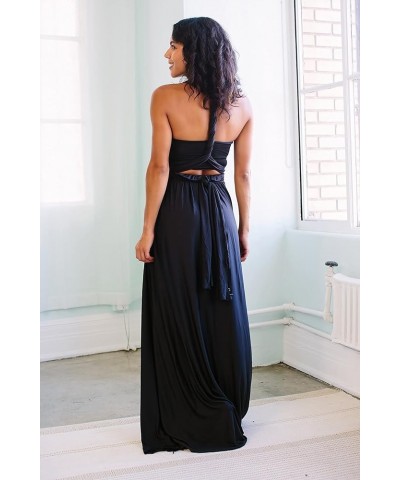 Women's Infinity Bridesmaid Dress with Bandeau top Evening Transformer Maxi Regular and Plus Size Black $21.63 Dresses