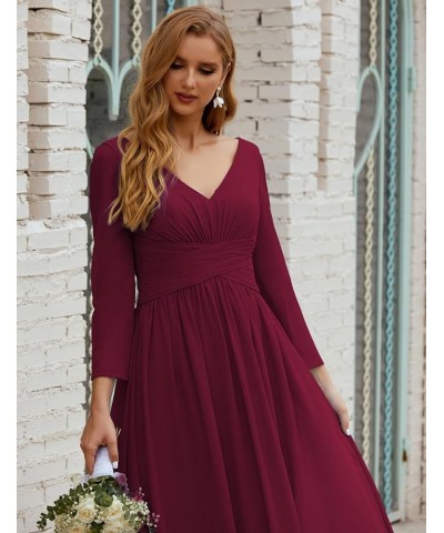 Prom Gowns Women V Neck Plus Size Wrap Long Sleeve Maxi Dress Evening Party Jester Red $49.40 Dresses