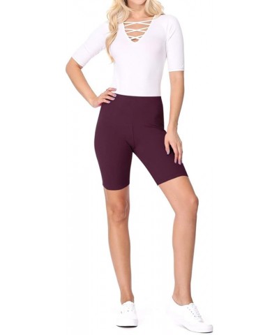 Women's Activewear Workout Cycling Yoga Running Biker Shorts Hpa00462 Plum $11.57 Activewear