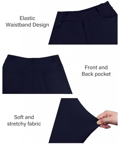 Womens Plus Size Skinny Pants Stretchy Pull On Slim Fit High Waisted Casual Pant with Pockets Dark Blue-719 $20.51 Pants