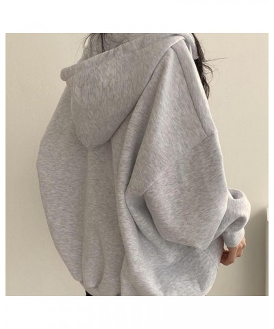 Womens Hoodie Casual Warm Long-Sleeves Printed Top Sweatshirt Oversize Drawstring Loose Hoodies Pullover Grey $16.42 Hoodies ...