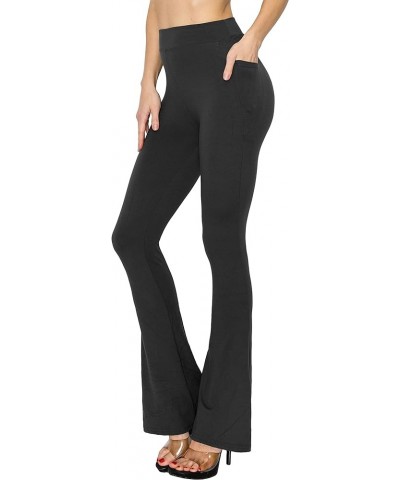 Women's Palazzo Wide Pants- High Waisted Premium Ultimate Soft Lightweight Stretch Casual Flare Pants Fnfj1180 / Black $12.48...