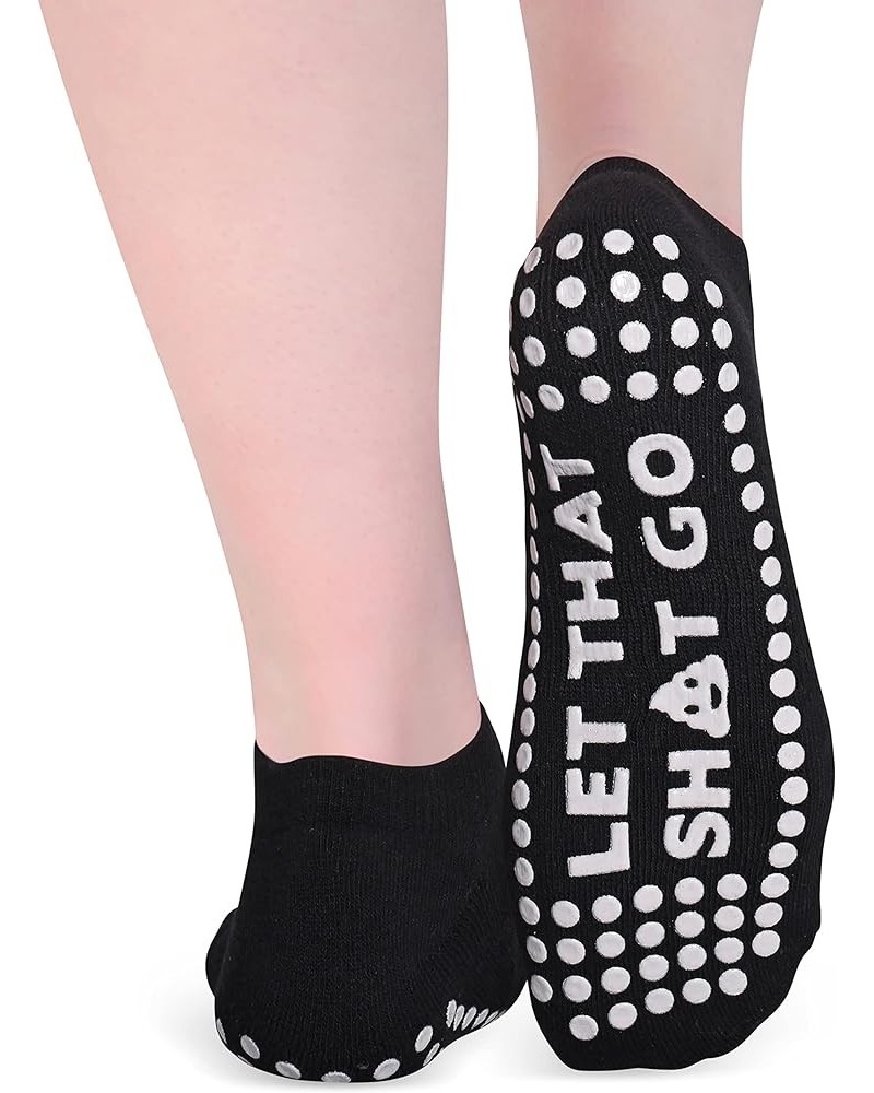 Sticky Grip Socks for Barre, Pilates, Lagree, Yoga, Dance Non Slip Women's Socks Let It Go $8.80 Socks