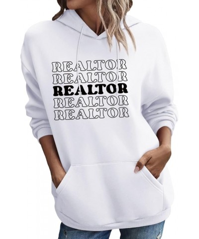 Hoodie for Women Realtor Drawstring Hooded Sweatshirt Fashion Fall Tops Funny Loose Fit Pullover with Pocket 1 $13.10 Hoodies...