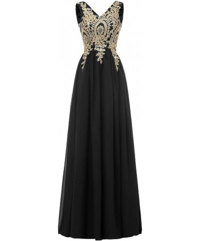 Women's Appliques Evening Dresses for Weddings Long Party Formal Mermaid Gown Vneck-black $40.49 Dresses