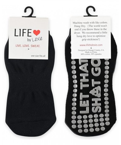 Sticky Grip Socks for Barre, Pilates, Lagree, Yoga, Dance Non Slip Women's Socks Let It Go $8.80 Socks