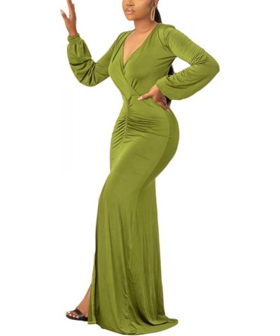 Fashion Maxi Dresses for Women Elegant Long Evening Dress for Formal Party Wedding Guest Green $12.50 Dresses