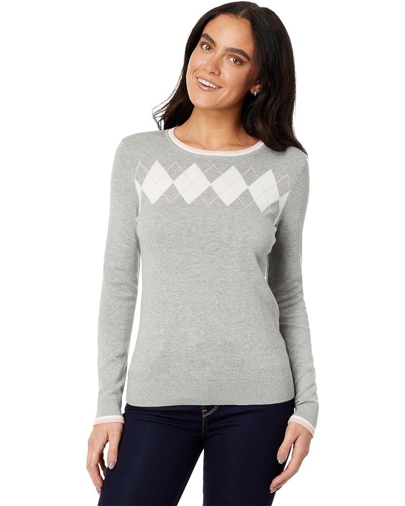 Women's Pullover Crewneck Everyday Sweater Medium Heather Grey Multi $14.00 Sweaters