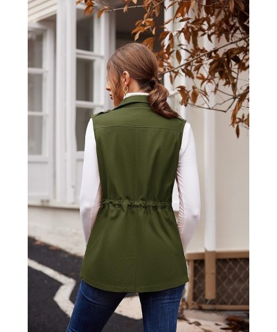 Womens Lightweight Sleeveless Military Anorak Cargo Vest No Hood A- No Hood-army Green $25.47 Vests