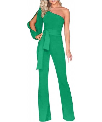 Pink Jumpsuits For Women,Womens Jumpsuits Summer Casual One Piece Outfits Sleeveless Wide Leg Long Pants Rompers 02-green $12...