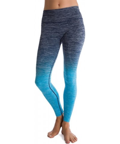 Stretch Moisture Whicking Women's Ombre Yoga Pants Running Workout Leggings Navy/Blue $10.20 Activewear